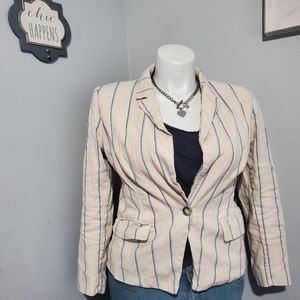Ann Taylor Loft Lightweight Striped Blazer, size 12